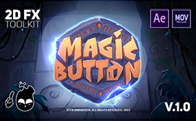 AE脚本－2D卡通特效动画合集：Magic Button - 2D FX animation toolkit(独家发布含脚本安